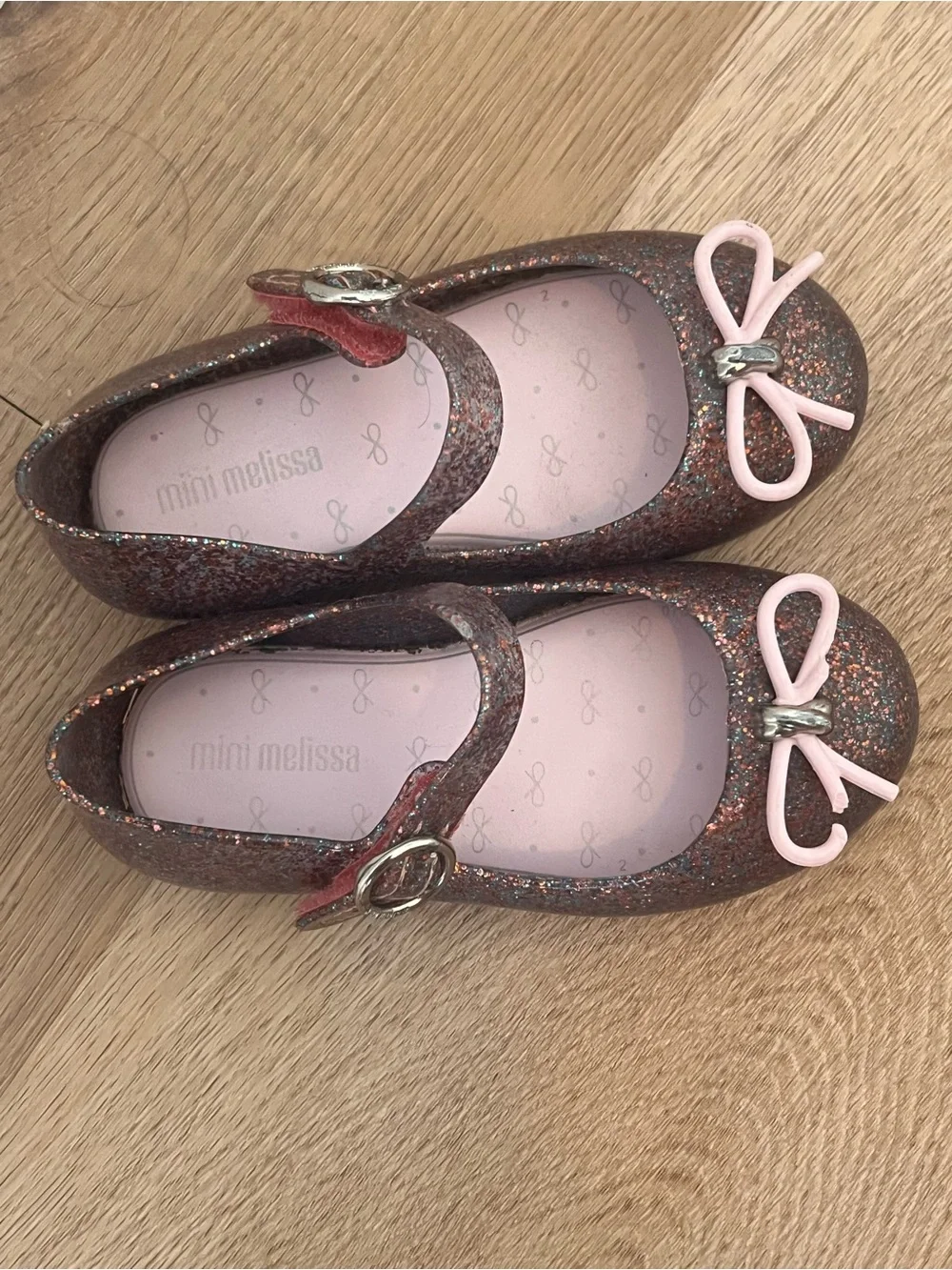 Mini Melissa Glitter Mary Janes with signature fruity scent!